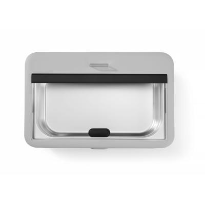 Chafing dish UNIQ, HENDI, designed by Robert Bronwasser, GN 1/1, Bílá, 230V/700W, 607x402x(H)245mm | 470428